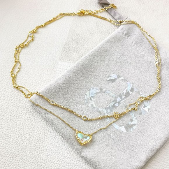 Alicia Bonnie In Love Necklace | Dichroic Glass gold - Picture 2 of 3